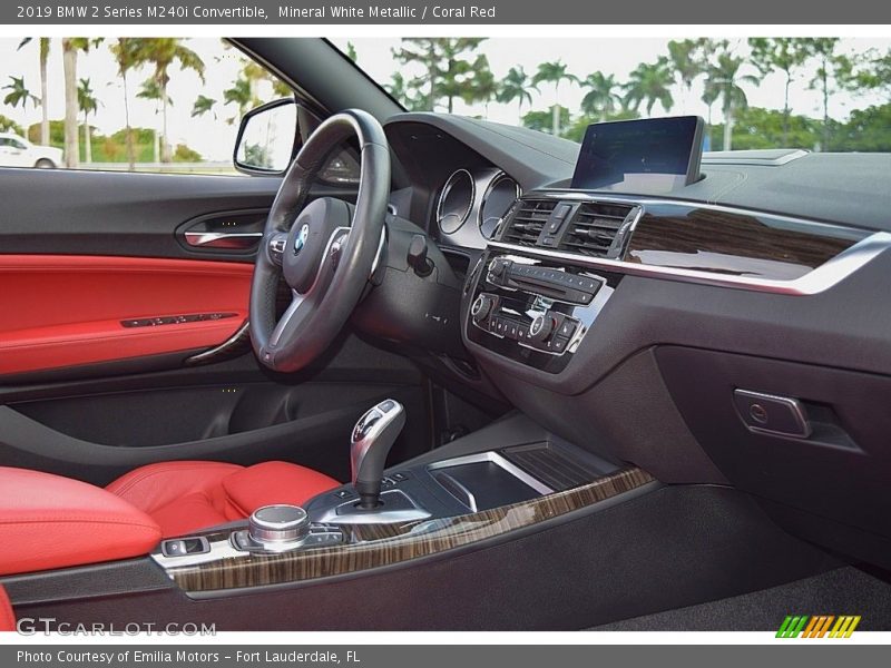 Mineral White Metallic / Coral Red 2019 BMW 2 Series M240i Convertible