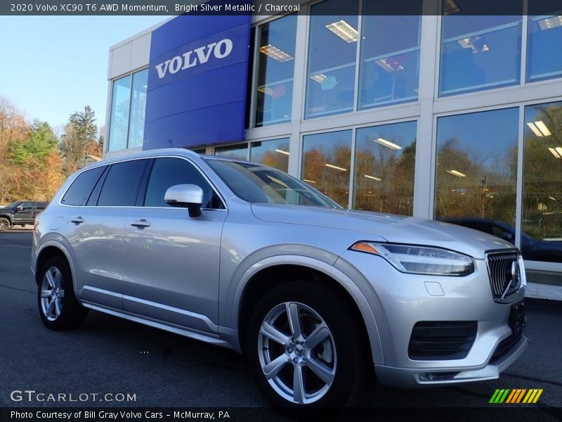 Bright Silver Metallic / Charcoal 2020 Volvo XC90 T6 AWD Momentum