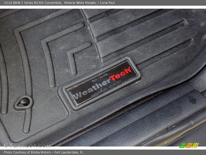 Mineral White Metallic / Coral Red 2019 BMW 2 Series M240i Convertible