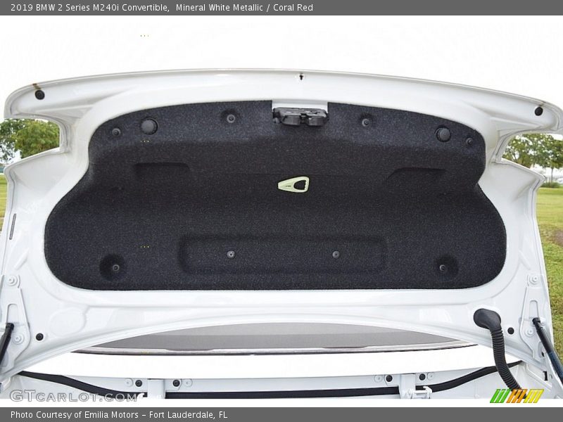 Mineral White Metallic / Coral Red 2019 BMW 2 Series M240i Convertible