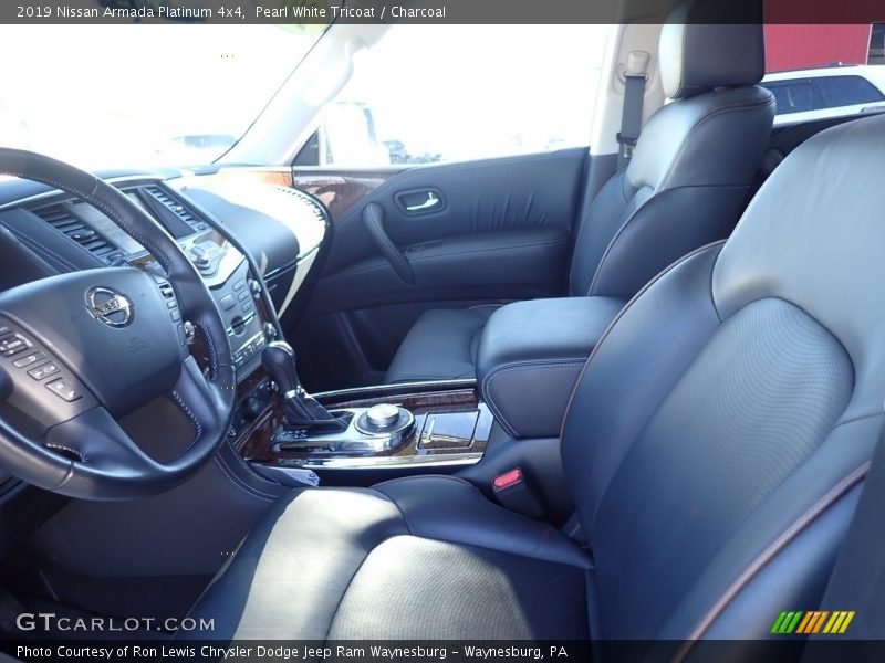 Pearl White Tricoat / Charcoal 2019 Nissan Armada Platinum 4x4