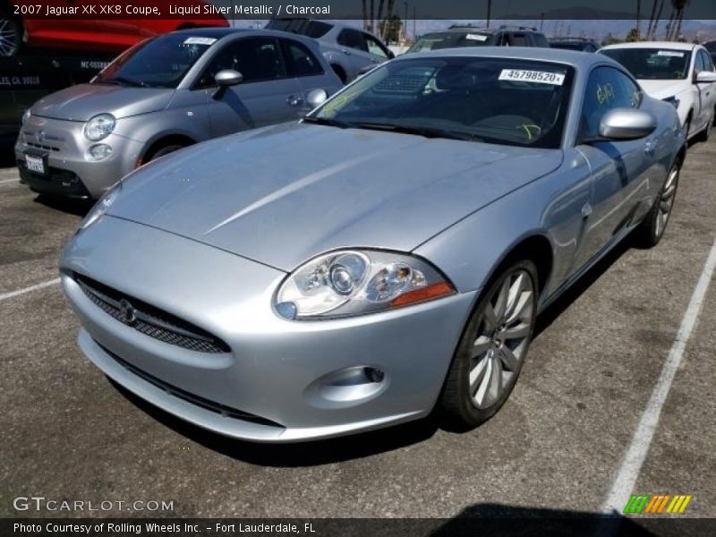 Liquid Silver Metallic / Charcoal 2007 Jaguar XK XK8 Coupe