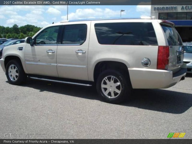 Gold Mist / Cocoa/Light Cashmere 2007 Cadillac Escalade ESV AWD