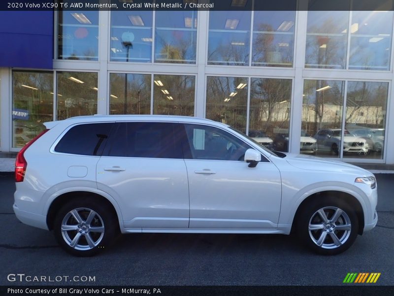 Crystal White Metallic / Charcoal 2020 Volvo XC90 T6 AWD Momentum