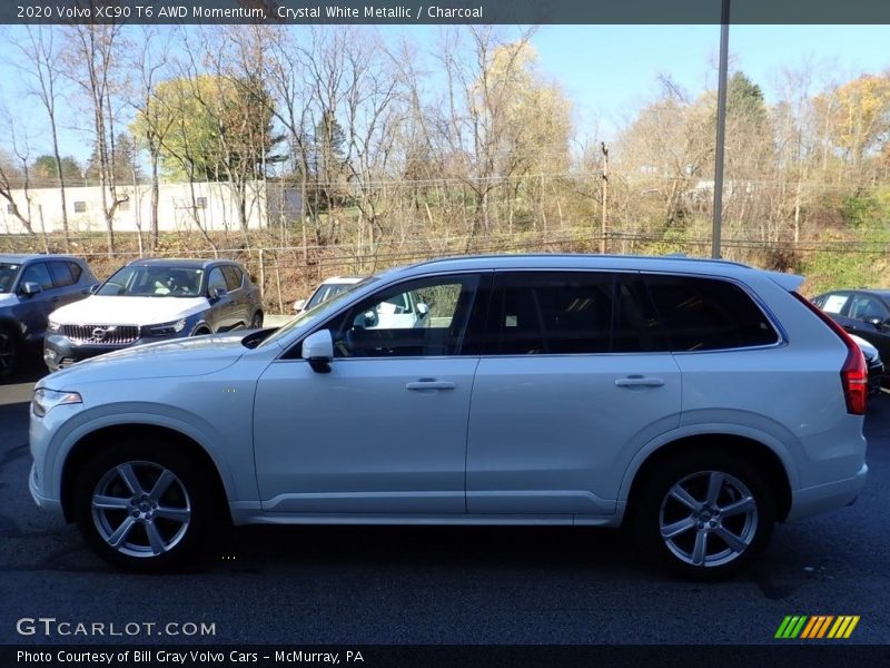 Crystal White Metallic / Charcoal 2020 Volvo XC90 T6 AWD Momentum
