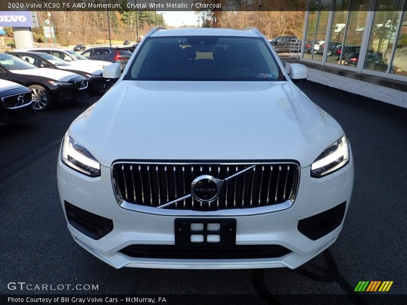 Crystal White Metallic / Charcoal 2020 Volvo XC90 T6 AWD Momentum