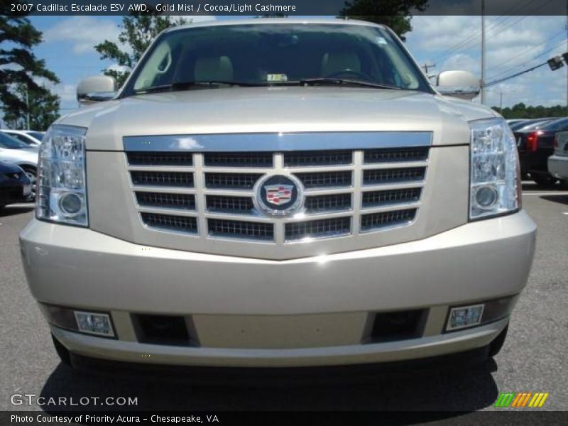 Gold Mist / Cocoa/Light Cashmere 2007 Cadillac Escalade ESV AWD