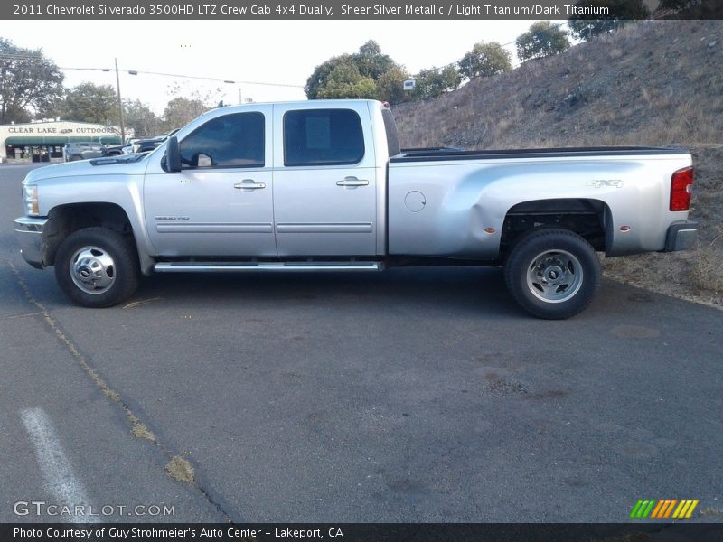 Sheer Silver Metallic / Light Titanium/Dark Titanium 2011 Chevrolet Silverado 3500HD LTZ Crew Cab 4x4 Dually