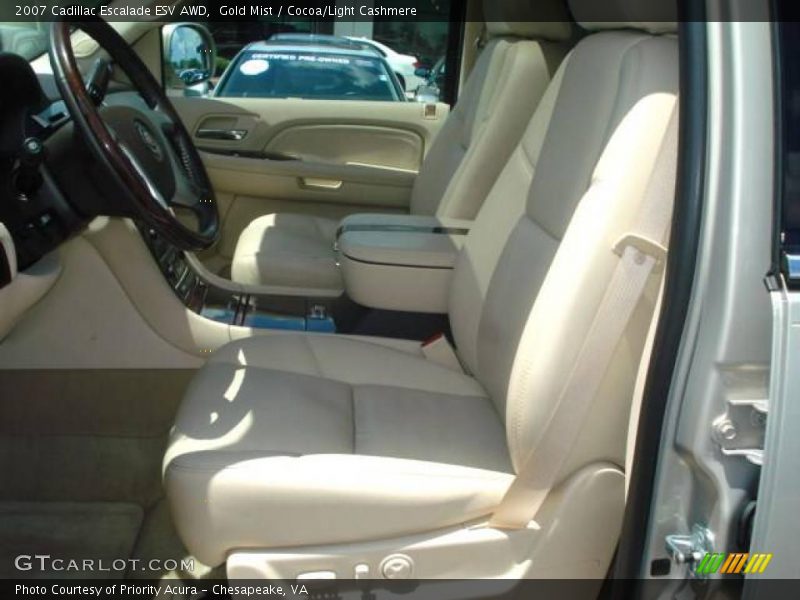 Gold Mist / Cocoa/Light Cashmere 2007 Cadillac Escalade ESV AWD