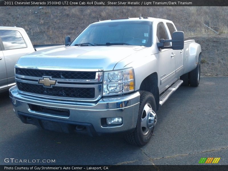 Sheer Silver Metallic / Light Titanium/Dark Titanium 2011 Chevrolet Silverado 3500HD LTZ Crew Cab 4x4 Dually