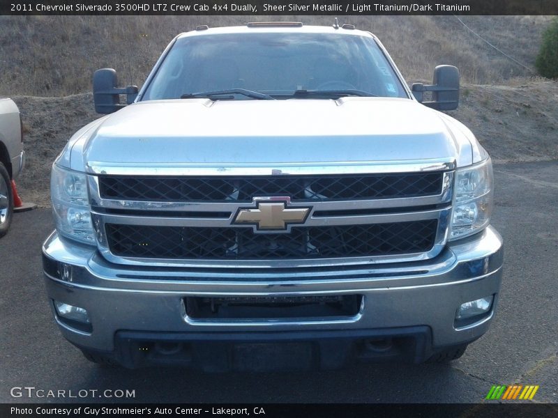 Sheer Silver Metallic / Light Titanium/Dark Titanium 2011 Chevrolet Silverado 3500HD LTZ Crew Cab 4x4 Dually
