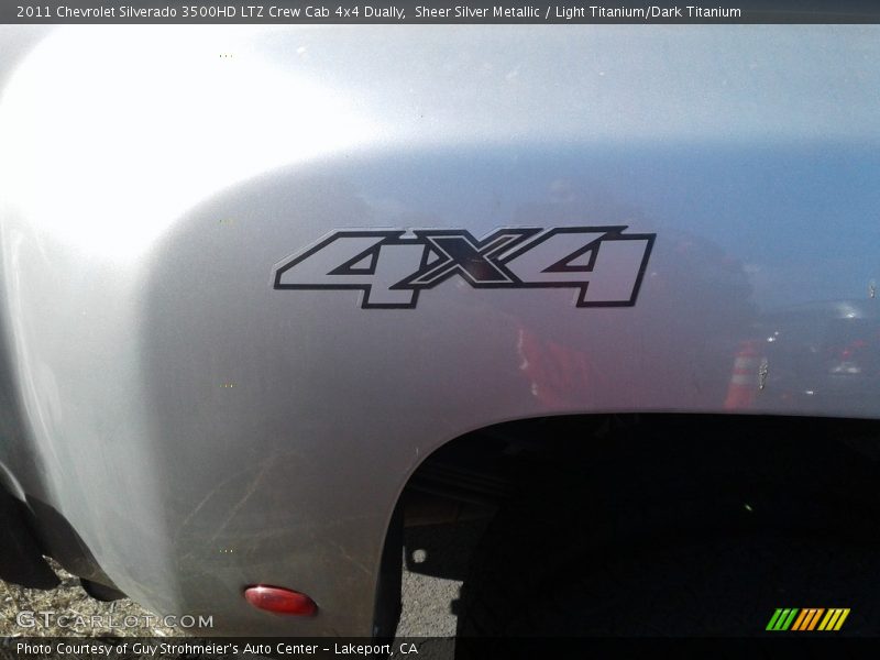 Sheer Silver Metallic / Light Titanium/Dark Titanium 2011 Chevrolet Silverado 3500HD LTZ Crew Cab 4x4 Dually