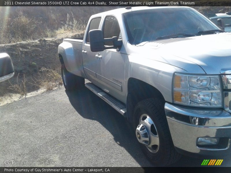 Sheer Silver Metallic / Light Titanium/Dark Titanium 2011 Chevrolet Silverado 3500HD LTZ Crew Cab 4x4 Dually