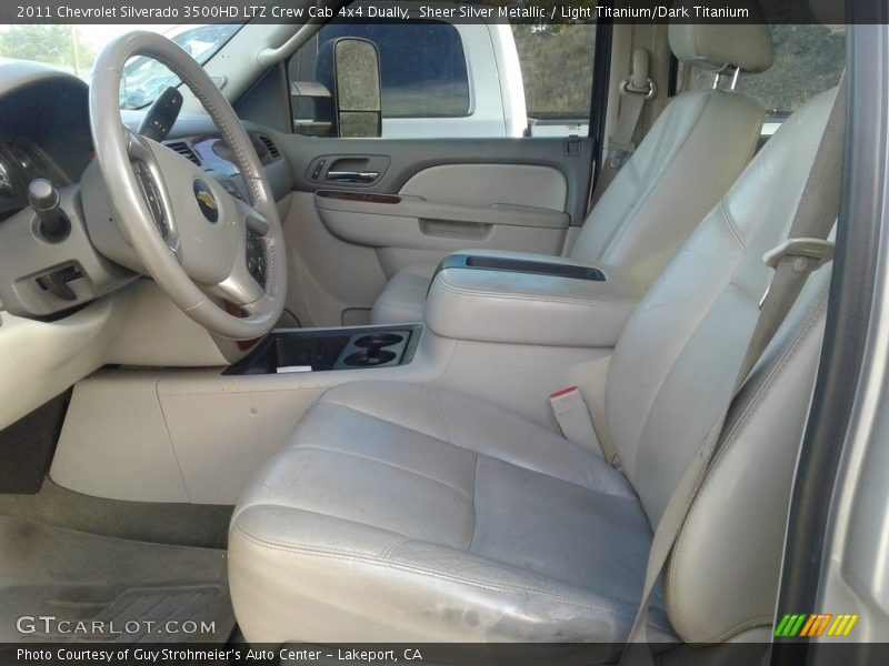 Sheer Silver Metallic / Light Titanium/Dark Titanium 2011 Chevrolet Silverado 3500HD LTZ Crew Cab 4x4 Dually