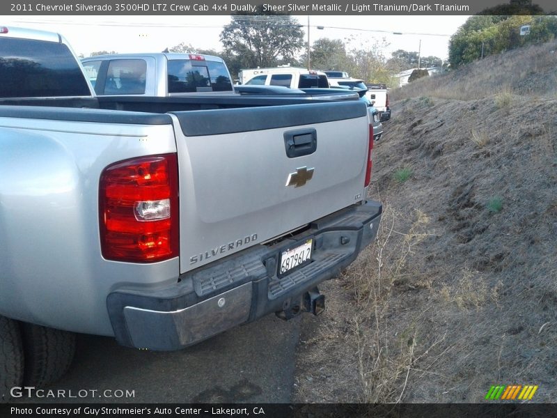 Sheer Silver Metallic / Light Titanium/Dark Titanium 2011 Chevrolet Silverado 3500HD LTZ Crew Cab 4x4 Dually