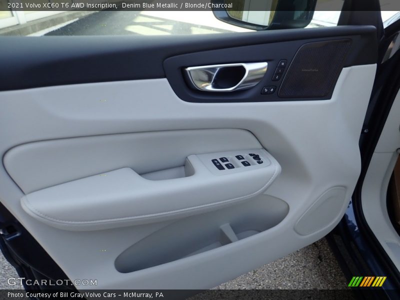 Denim Blue Metallic / Blonde/Charcoal 2021 Volvo XC60 T6 AWD Inscription