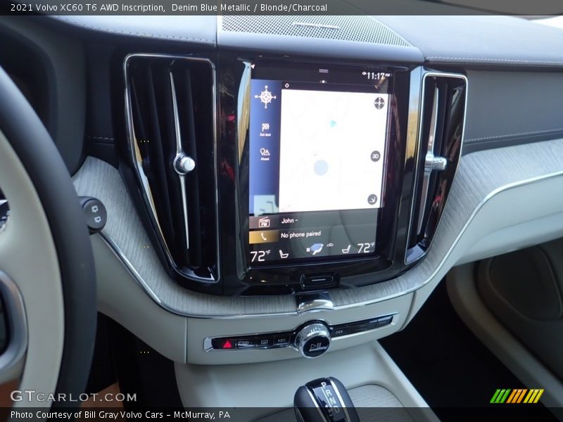 Denim Blue Metallic / Blonde/Charcoal 2021 Volvo XC60 T6 AWD Inscription