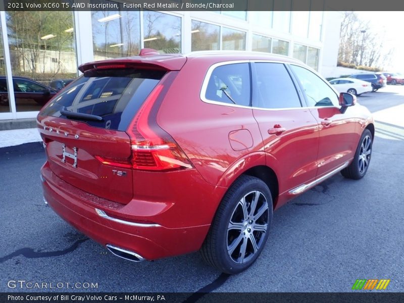 Fusion Red Metallic / Blonde/Charcoal 2021 Volvo XC60 T5 AWD Inscription
