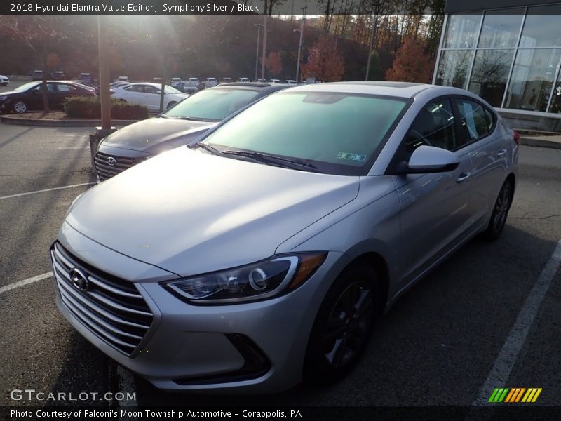 Symphony Silver / Black 2018 Hyundai Elantra Value Edition