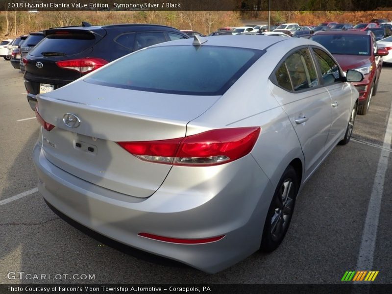 Symphony Silver / Black 2018 Hyundai Elantra Value Edition
