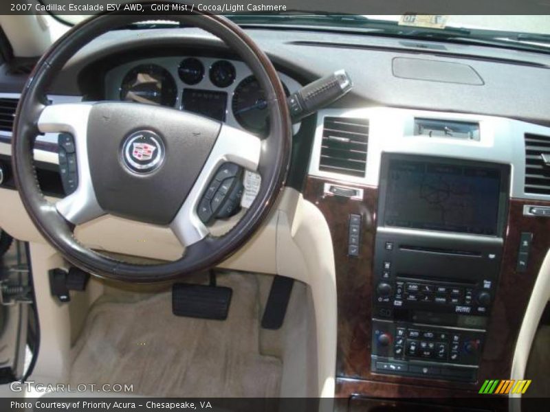 Gold Mist / Cocoa/Light Cashmere 2007 Cadillac Escalade ESV AWD