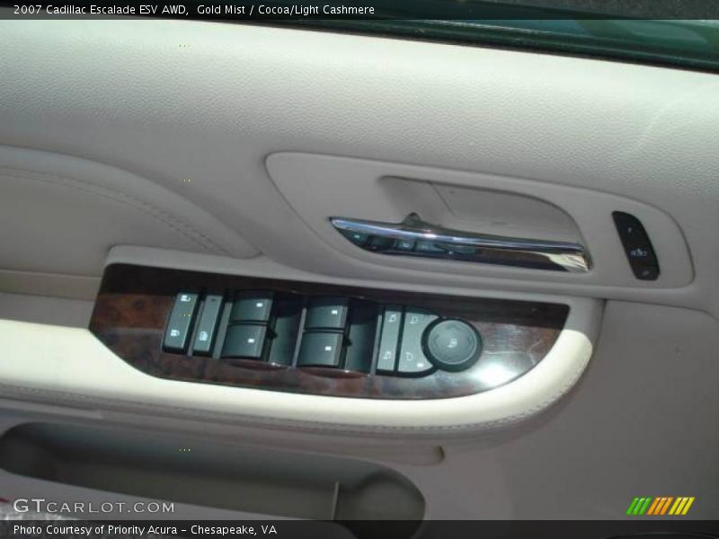 Gold Mist / Cocoa/Light Cashmere 2007 Cadillac Escalade ESV AWD