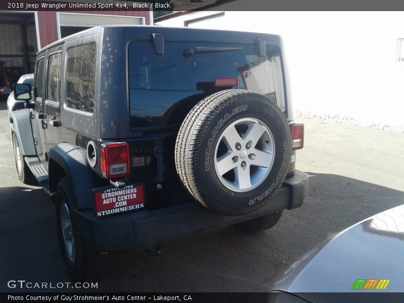 Black / Black 2018 Jeep Wrangler Unlimited Sport 4x4