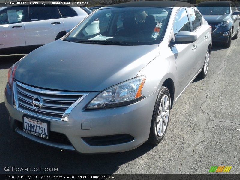 Brilliant Silver / Charcoal 2014 Nissan Sentra SV