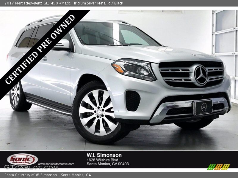Iridium Silver Metallic / Black 2017 Mercedes-Benz GLS 450 4Matic