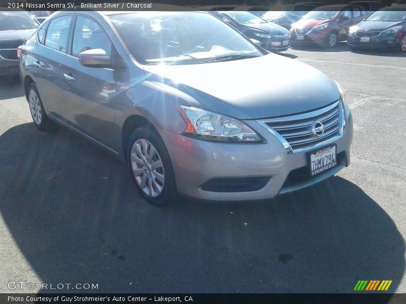 Brilliant Silver / Charcoal 2014 Nissan Sentra SV