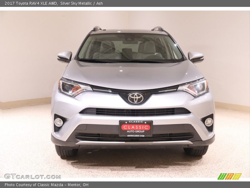 Silver Sky Metallic / Ash 2017 Toyota RAV4 XLE AWD