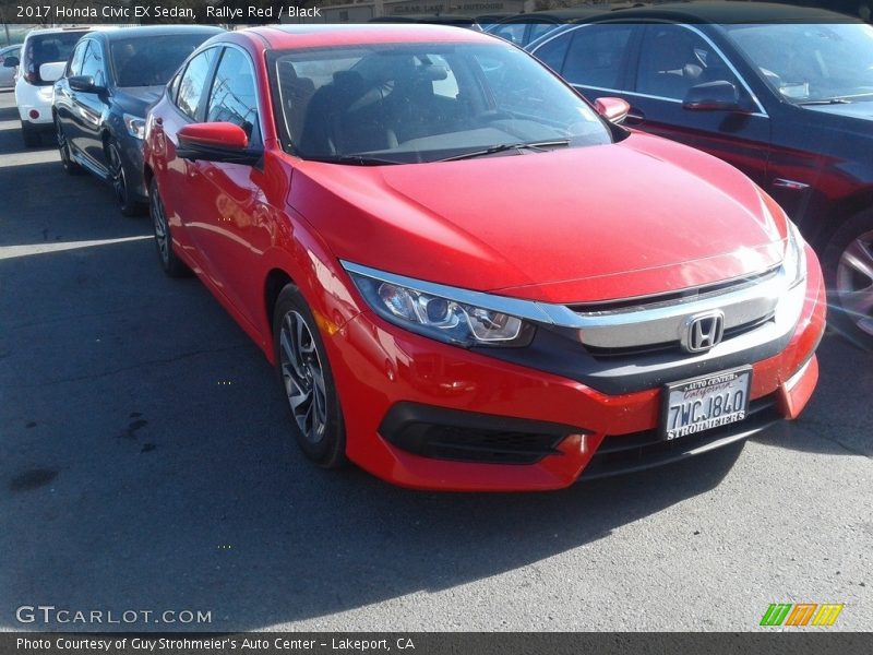 Rallye Red / Black 2017 Honda Civic EX Sedan