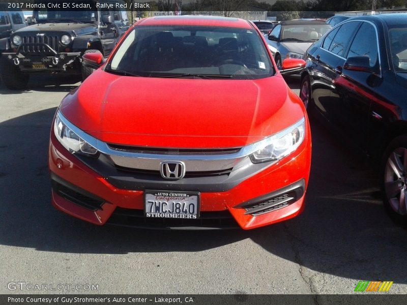 Rallye Red / Black 2017 Honda Civic EX Sedan