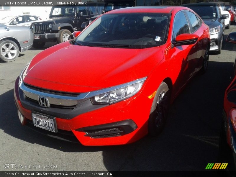 Rallye Red / Black 2017 Honda Civic EX Sedan