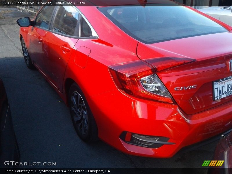 Rallye Red / Black 2017 Honda Civic EX Sedan