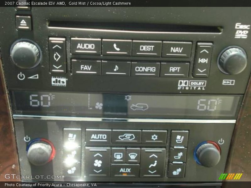 Gold Mist / Cocoa/Light Cashmere 2007 Cadillac Escalade ESV AWD