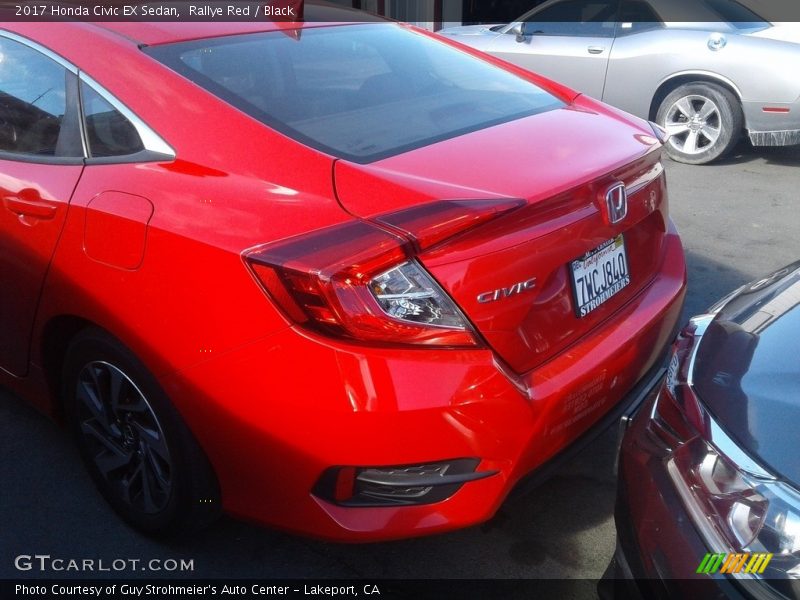 Rallye Red / Black 2017 Honda Civic EX Sedan