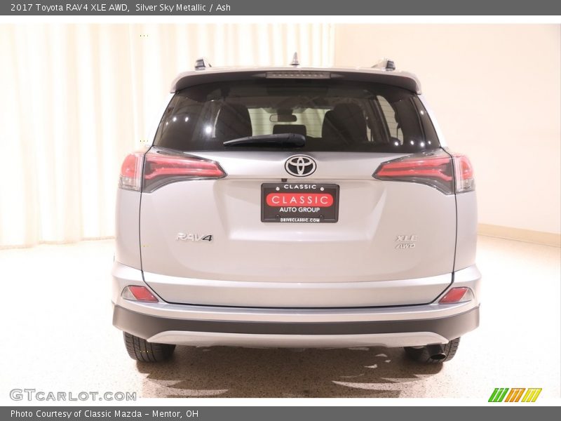 Silver Sky Metallic / Ash 2017 Toyota RAV4 XLE AWD