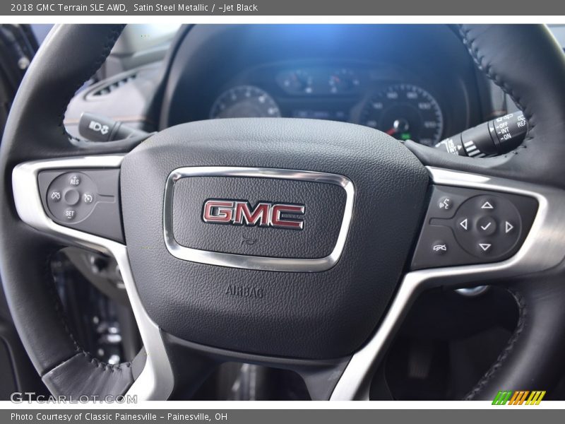 Satin Steel Metallic / ­Jet Black 2018 GMC Terrain SLE AWD