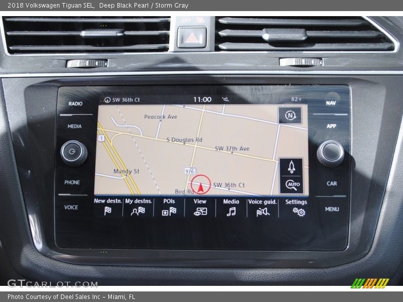 Navigation of 2018 Tiguan SEL