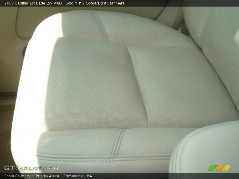 Gold Mist / Cocoa/Light Cashmere 2007 Cadillac Escalade ESV AWD