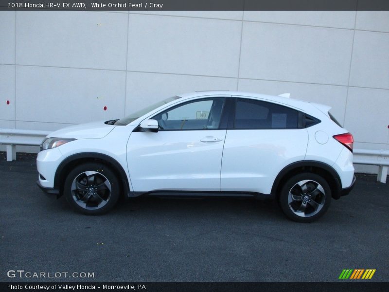 White Orchid Pearl / Gray 2018 Honda HR-V EX AWD