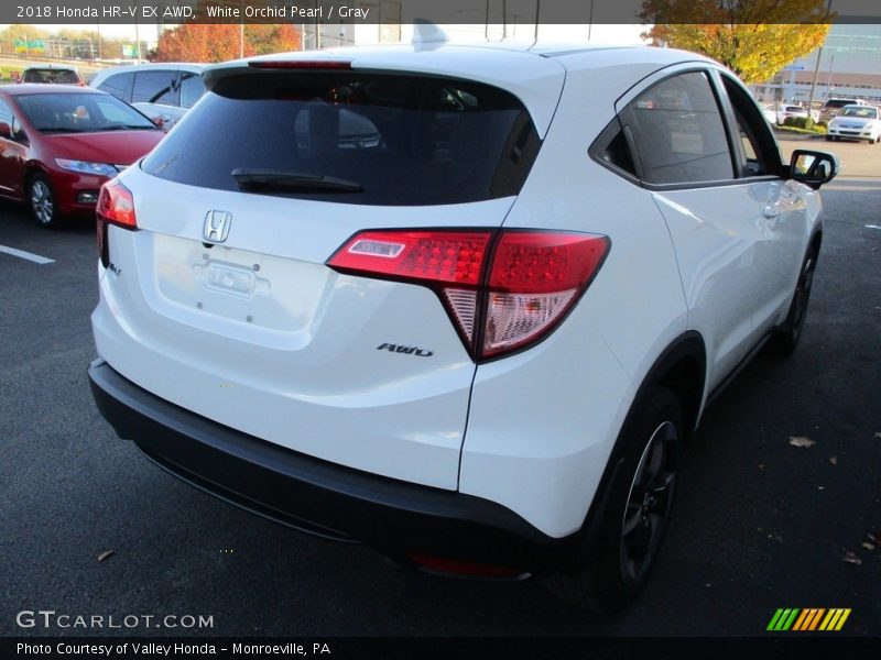 White Orchid Pearl / Gray 2018 Honda HR-V EX AWD
