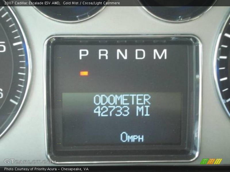 Gold Mist / Cocoa/Light Cashmere 2007 Cadillac Escalade ESV AWD