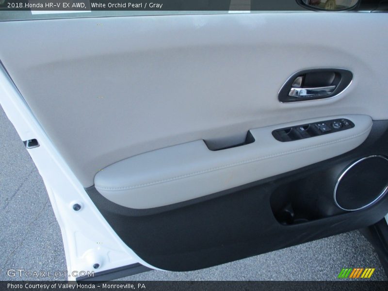 White Orchid Pearl / Gray 2018 Honda HR-V EX AWD