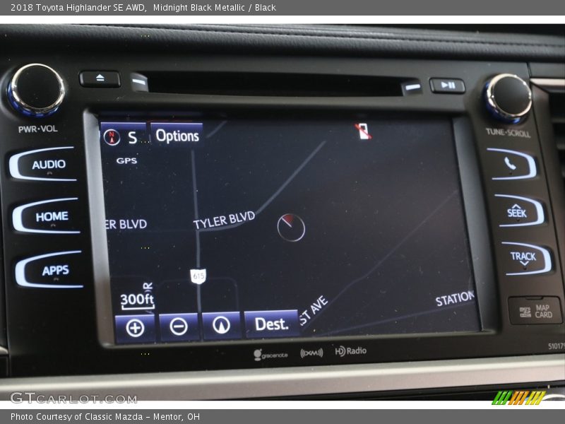 Midnight Black Metallic / Black 2018 Toyota Highlander SE AWD