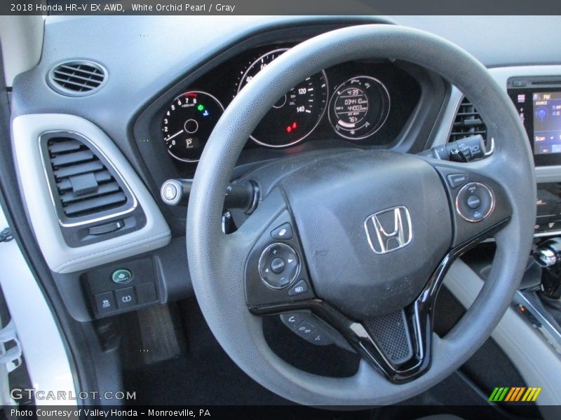 White Orchid Pearl / Gray 2018 Honda HR-V EX AWD