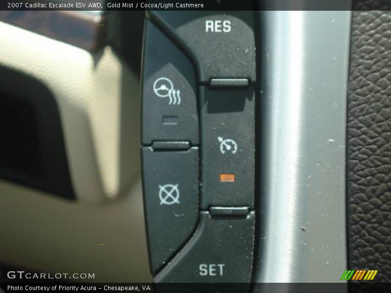 Gold Mist / Cocoa/Light Cashmere 2007 Cadillac Escalade ESV AWD