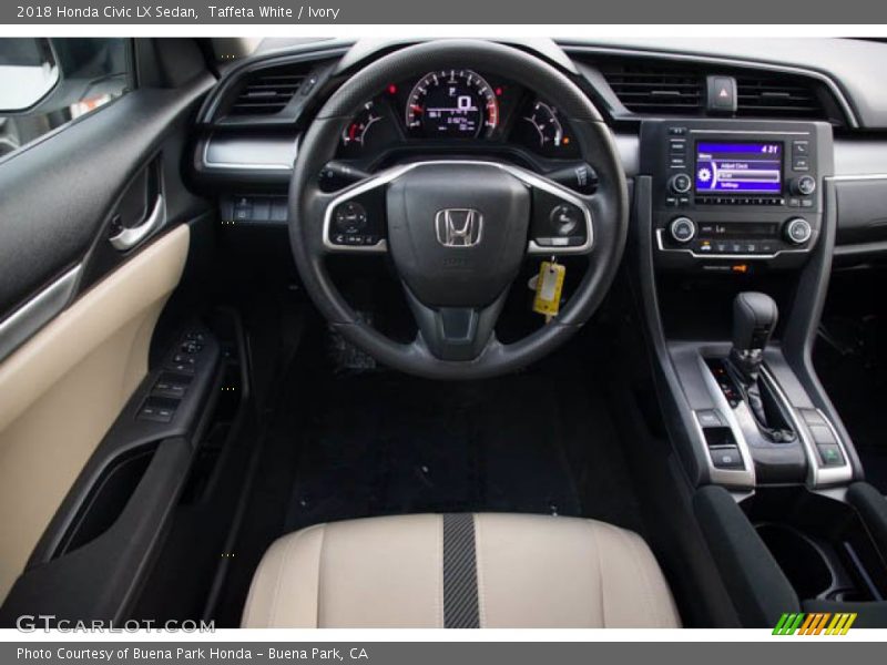 Taffeta White / Ivory 2018 Honda Civic LX Sedan