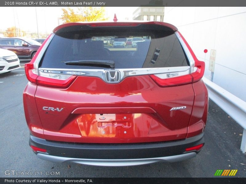 Molten Lava Pearl / Ivory 2018 Honda CR-V EX-L AWD